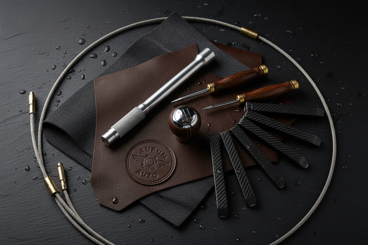 Premium materials flat lay